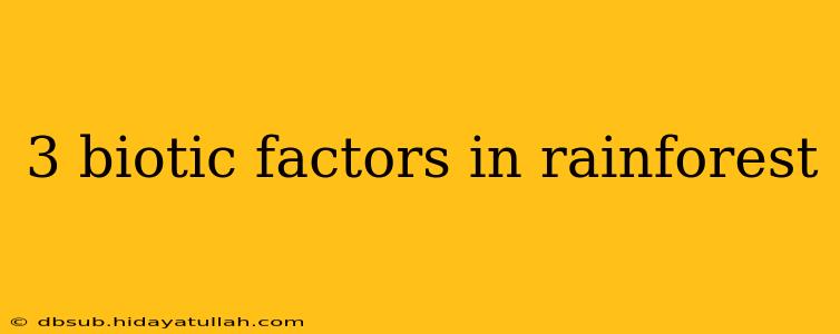 3 biotic factors in rainforest