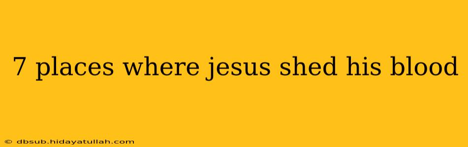 7 places where jesus shed his blood