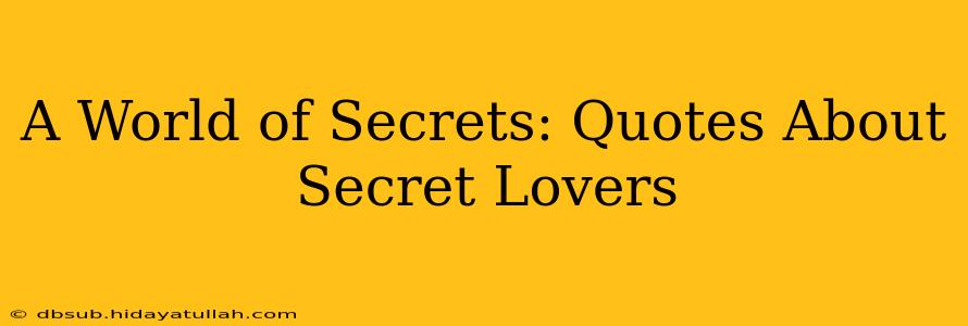 A World of Secrets: Quotes About Secret Lovers