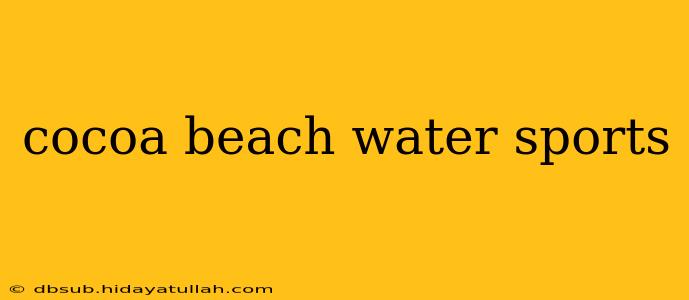 cocoa beach water sports