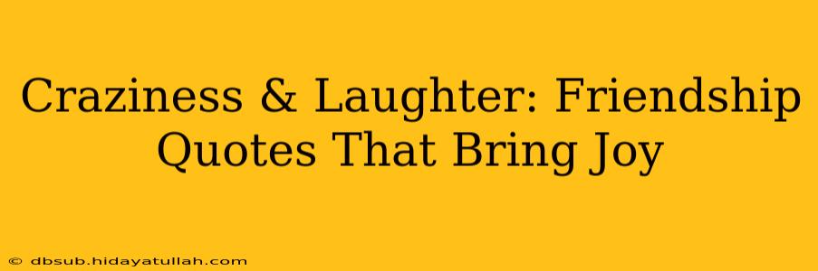 Craziness & Laughter: Friendship Quotes That Bring Joy