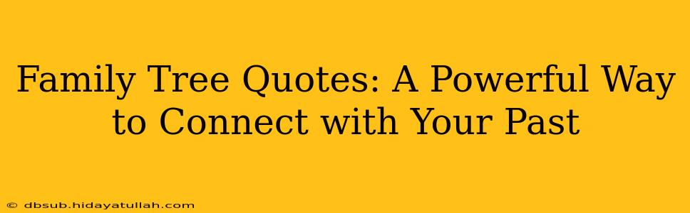 Family Tree Quotes: A Powerful Way to Connect with Your Past