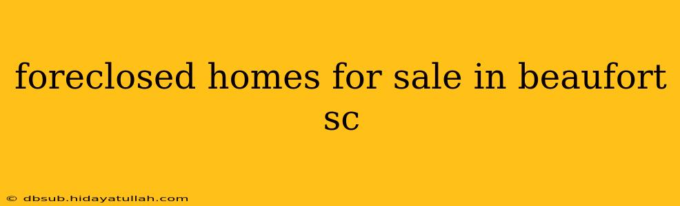foreclosed homes for sale in beaufort sc