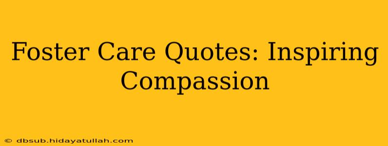 Foster Care Quotes: Inspiring Compassion