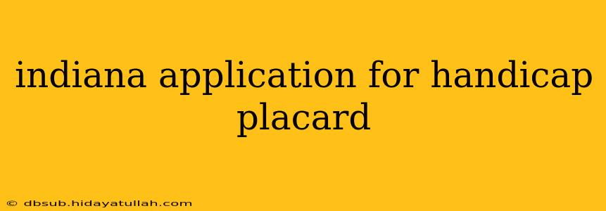 indiana application for handicap placard