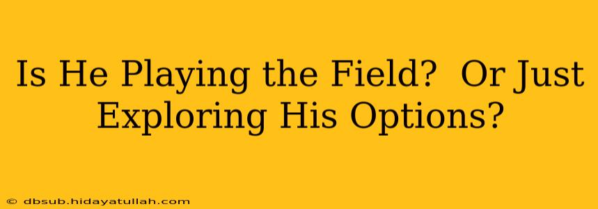 Is He Playing the Field?  Or Just Exploring His Options?