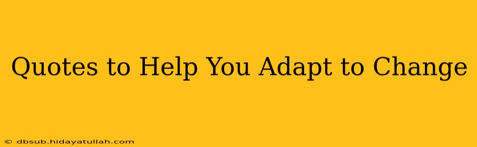 Quotes to Help You Adapt to Change