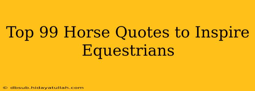 Top 99 Horse Quotes to Inspire Equestrians